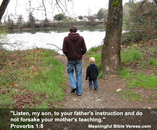 Dad Walking with Son